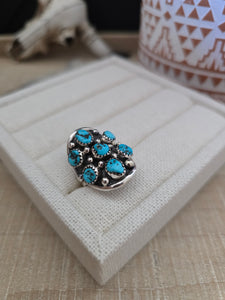 RITA DAWES TURQUOISE NUGGET SADDLE RING