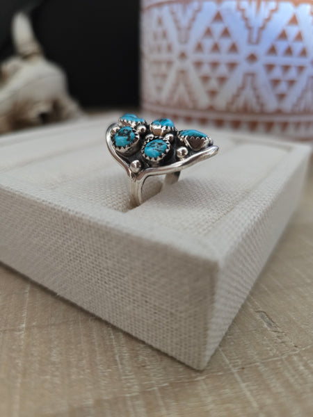 RITA DAWES TURQUOISE NUGGET SADDLE RING