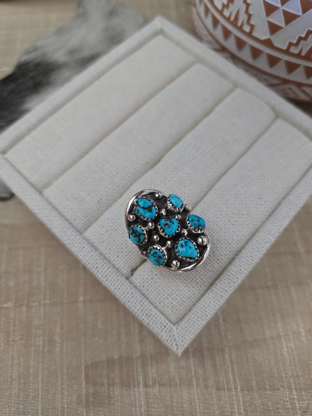 RITA DAWES TURQUOISE NUGGET SADDLE RING