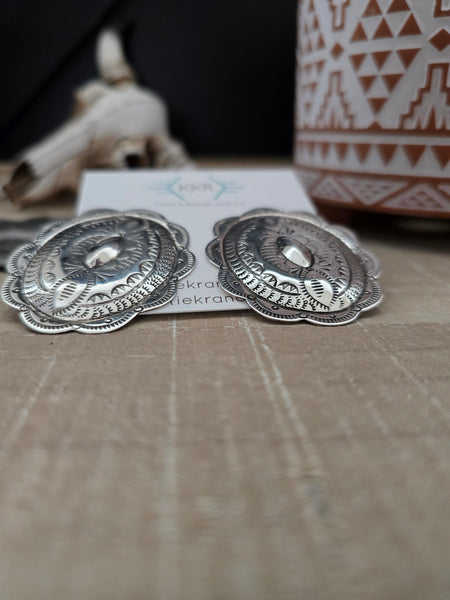 JIMMIE JAMES JR XL STERLING SILVER CONCHO STUDS