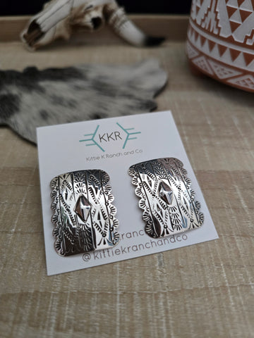 JIMMIE JAMES JR STERLING SILVER CONCHO STUDS