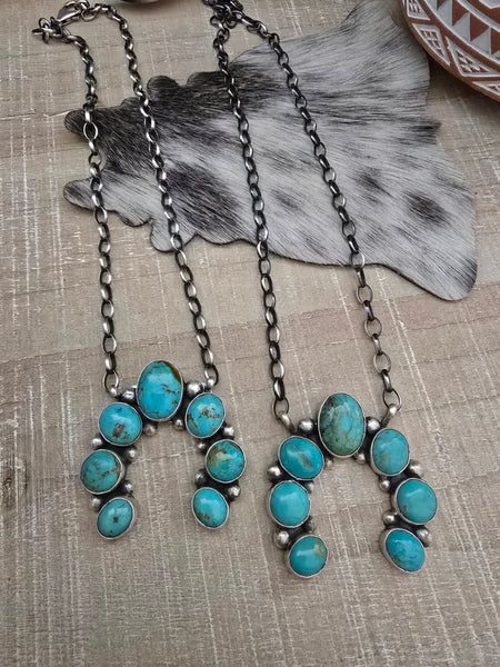 AUGUSTINE LARGO KINGMAN TURQUOISE NAJA NECKLACE