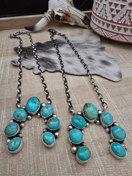 AUGUSTINE LARGO KINGMAN TURQUOISE NAJA NECKLACE