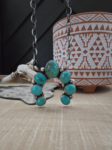 AUGUSTINE LARGO KINGMAN TURQUOISE NAJA NECKLACE