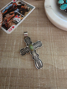 LEONARD MALONEY STAMPED CROSS PENDANT