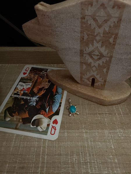 THERESA KINSEL TURQUOISE TURTLE PENDANT