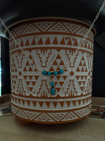 RITA DAWES SLEEPING BEAUTY TURQUOISE STONE NECKLACE