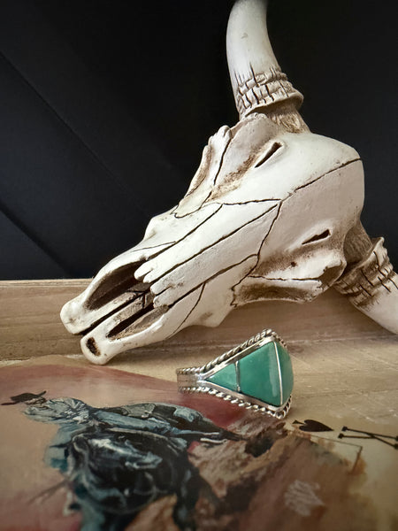 ANDREW ENRICO TURQUOISE INLAY RING