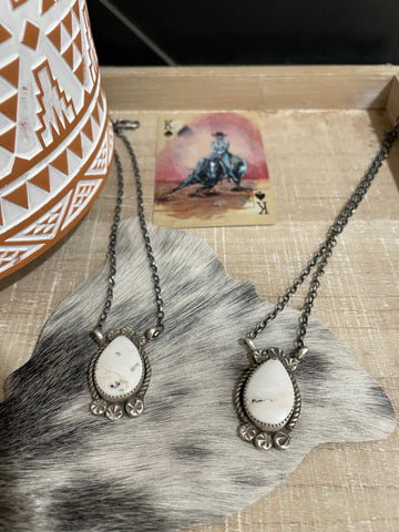 VIRGINIA HINIO WHITE BUFFALO NECKLACE