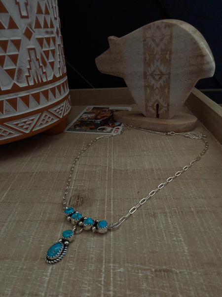 RITA DAWES SLEEPING BEAUTY TURQUOISE STONE NECKLACE