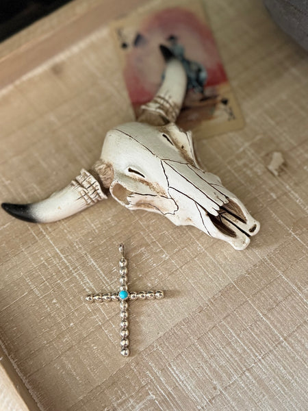 PAULINE NELSON STERLING SILVER CROSS PENDANT