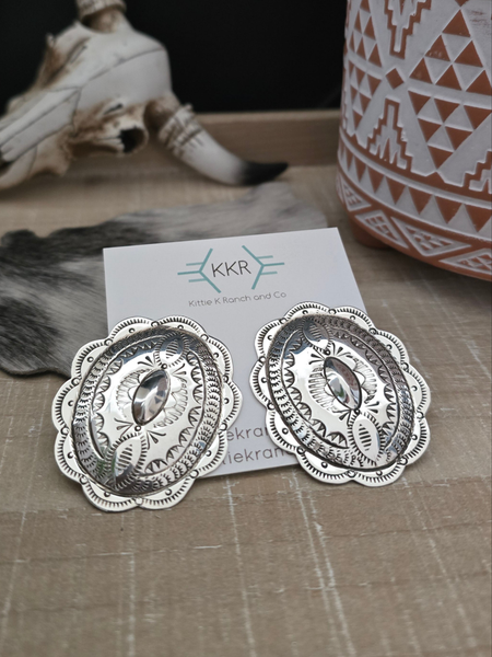 JIMMIE JAMES JR XL STERLING SILVER CONCHO STUDS