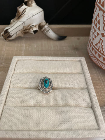 JADERRA FRANK TURQUOISE FLOWER RING