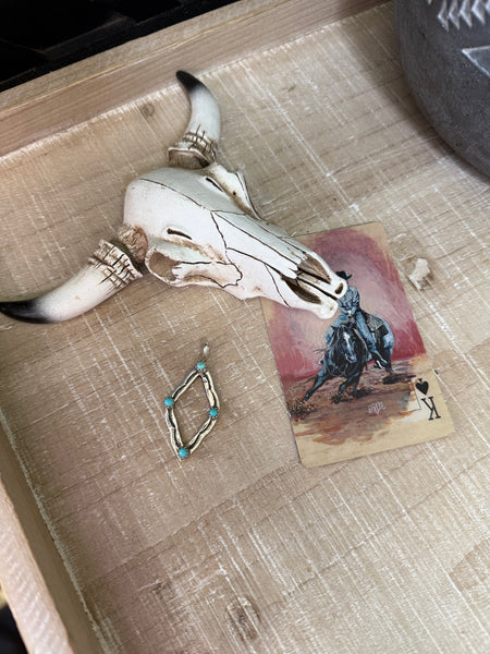 BERNICE NELSON TURQUOISE STONES PENDANT