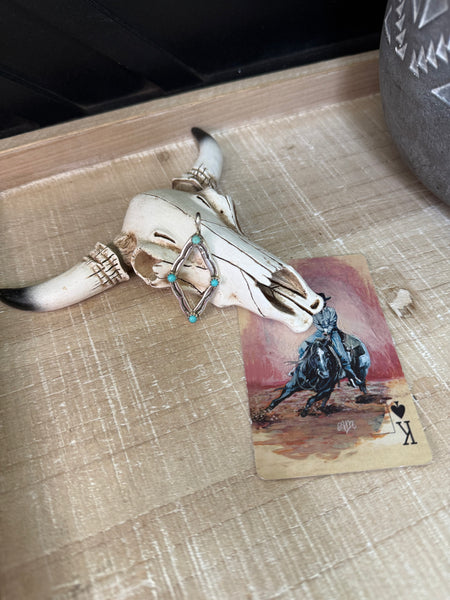 BERNICE NELSON TURQUOISE STONES PENDANT