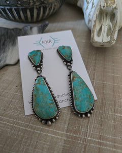 ELOUISE KEE LARGE KINGMAN TURQUOISE DANGLE