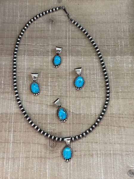 ALICE JOHNSON PUNCHY TURQUOISE PENDANT