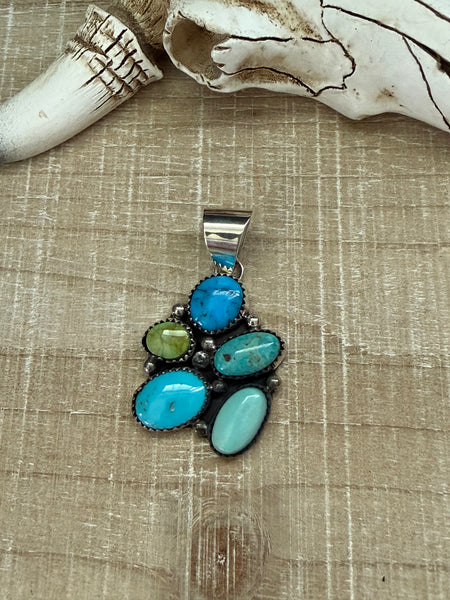MARCUS GISHAL FREE FORM TURQUOISE PENDANT