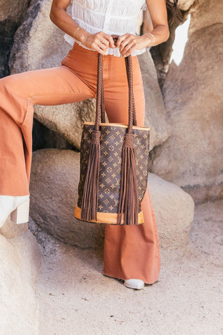 VINTAGE BOHO FRENCH CAPRI TOTE