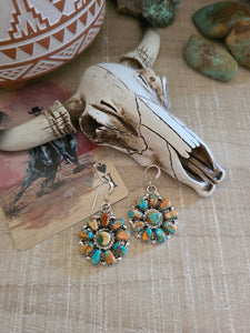 JASON BENALLY CLUSTER MIXED STONE EARRINGS