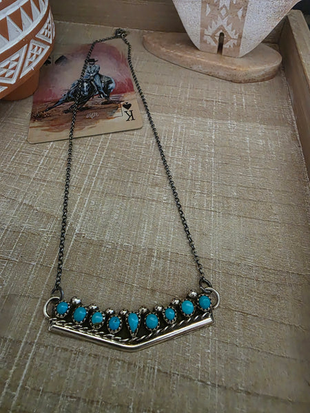 FAIRREN BEGAY KINGMAN PENDANT NECKLACE
