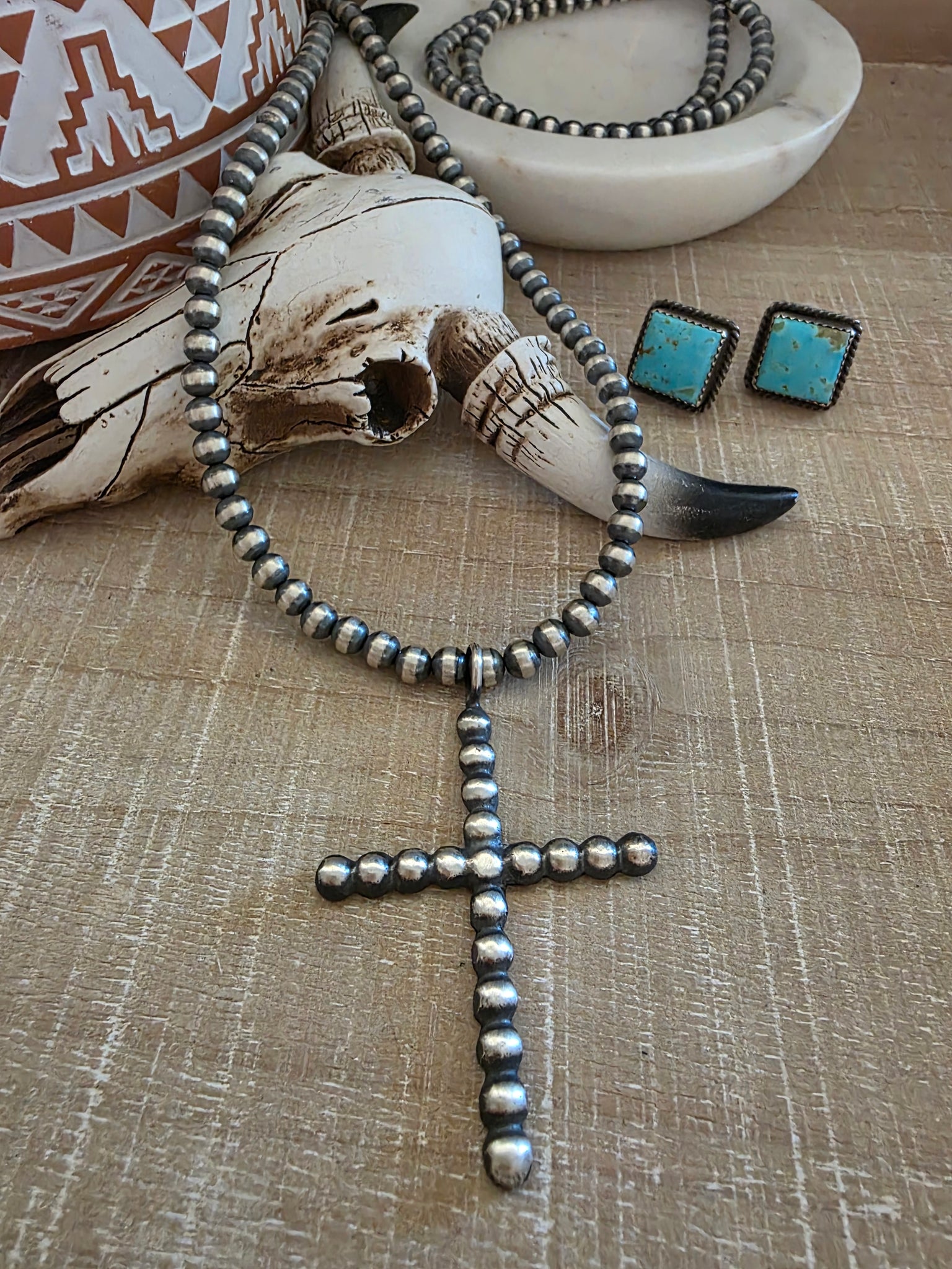 PAULINE NELSON SILVER CROSS PENDANT