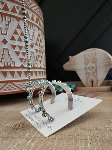THE ZUNI TURQUOISE HOOP EARRINGS