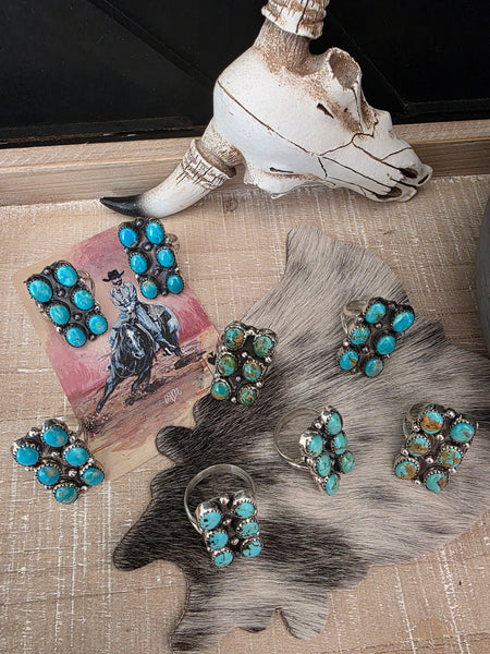 ESTHER SPENCER SIX TURQUOISE STONE RING
