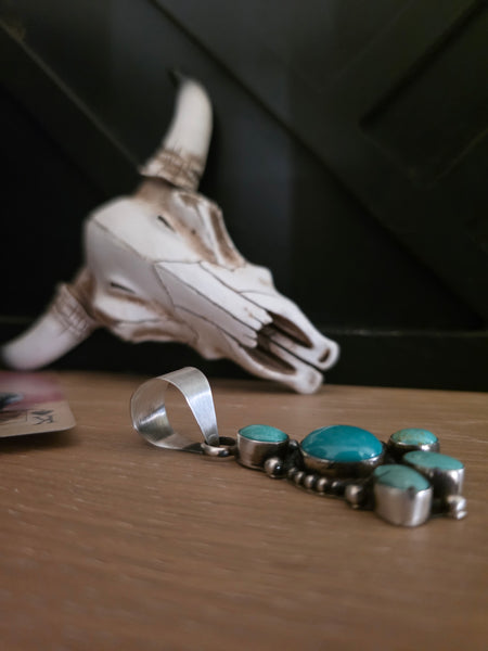 THE WILSON TURQUOISE CLUSTER PENDANT