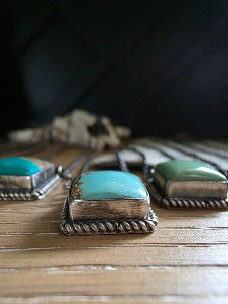 THE DIXON LITTLE TURQUOISE SQUARE NECKLACE