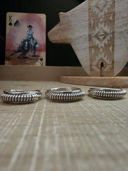 RICHARD MIKE STERLING SILVER COIL CUT RING