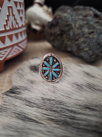 JANICE EDAAKIE ZUNI TURQUOISE RING