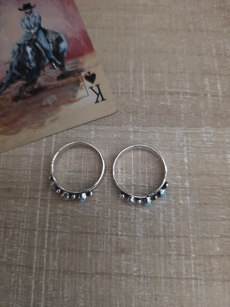 MARCUS GISHAL THREE TINY DOT TURQUOISE RING