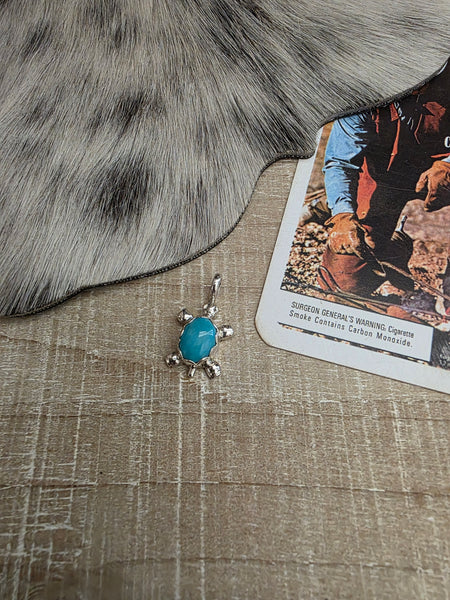 THERESA KINSEL TURQUOISE TURTLE PENDANT