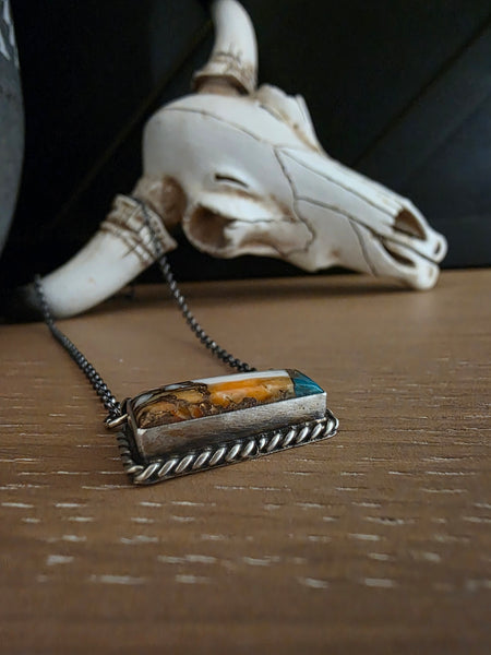THE MIXED STONE LITTLE BAR NECKLACE