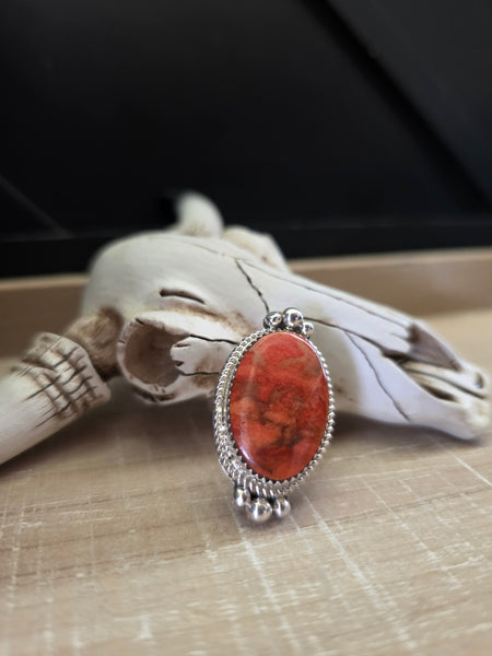 VICTOR NEZ APPLE CORAL RING