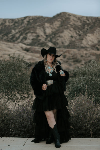 GERALDINE JAMES NUMBER 8 TURQUOISE CLUSTER NECKLACE