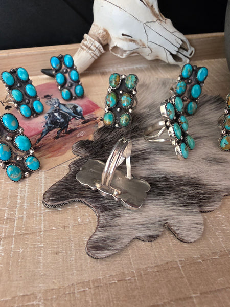 ESTHER SPENCER SIX TURQUOISE STONE RING