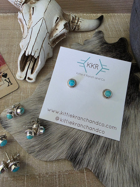 PEGGY SKEETS TURQUOISE STUDS