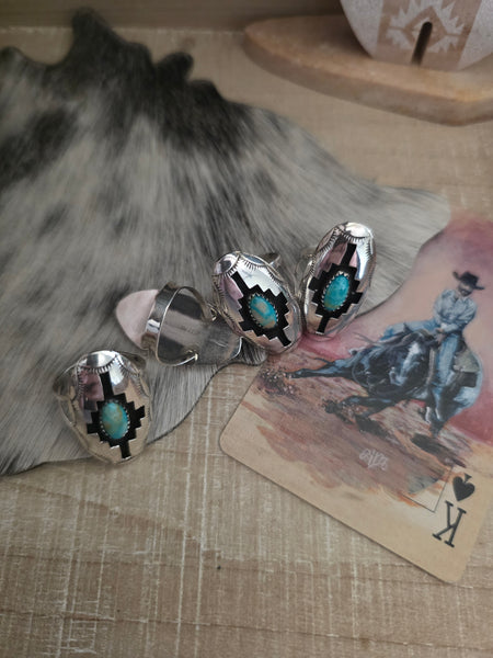 FELIX PERRY OVAL TURQUOISE RING