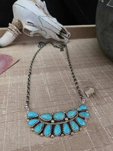 EUNICE TSO TURQUOISE CLUSTER NECKLACE