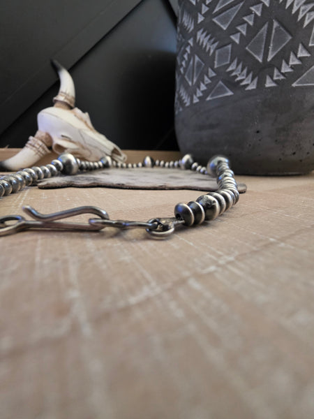 TONISHA HALEY STERLING SILVER HANDMADE NAVAJO PEARLS