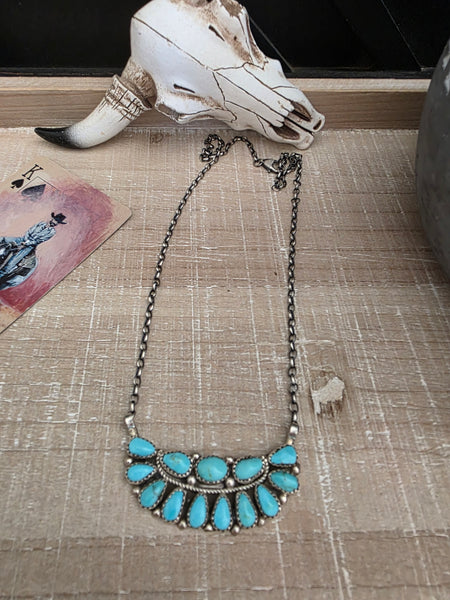 EUNICE TSO TURQUOISE CLUSTER NECKLACE