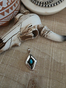 FELIX PERRY TURQUOISE SHADOW BOX PENDANT