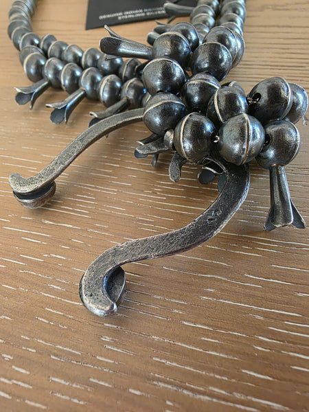 GILBERT MARTIN TURQUOISE SQUASH BLOSSOM NECKLACE SET