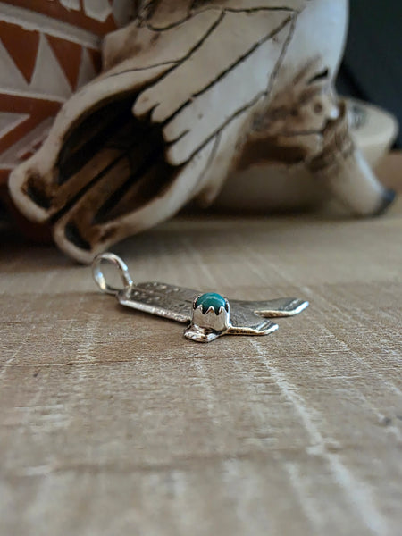 BRUCE CHEE TURQUOISE BOOT PENDANT