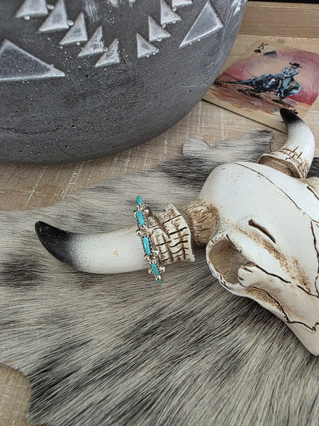 ZUNI FIVE STONE TURQUOISE RING