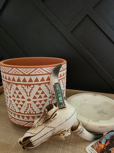 STEVE FRANCISCO CARVED TURQUOISE RING