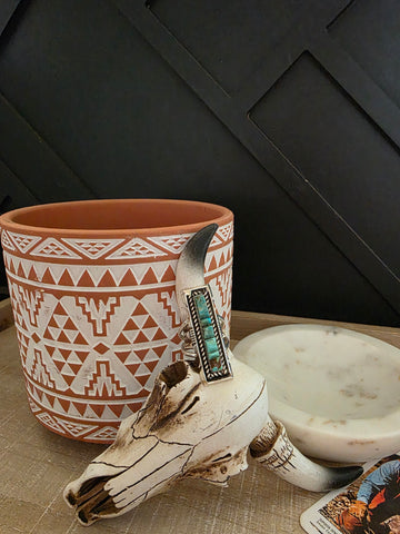 STEVE FRANCISCO CARVED TURQUOISE RING