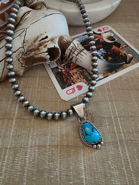 ALICE JOHNSON PUNCHY TURQUOISE PENDANT